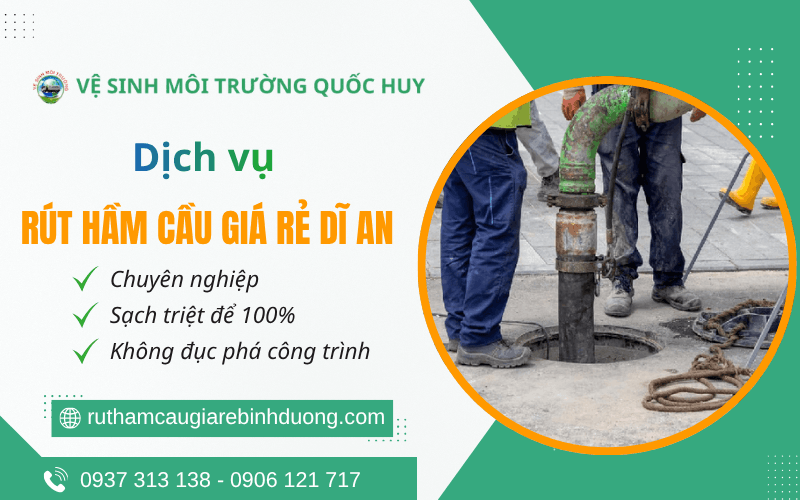 Rút hầm cầu giá rẻ Dĩ An