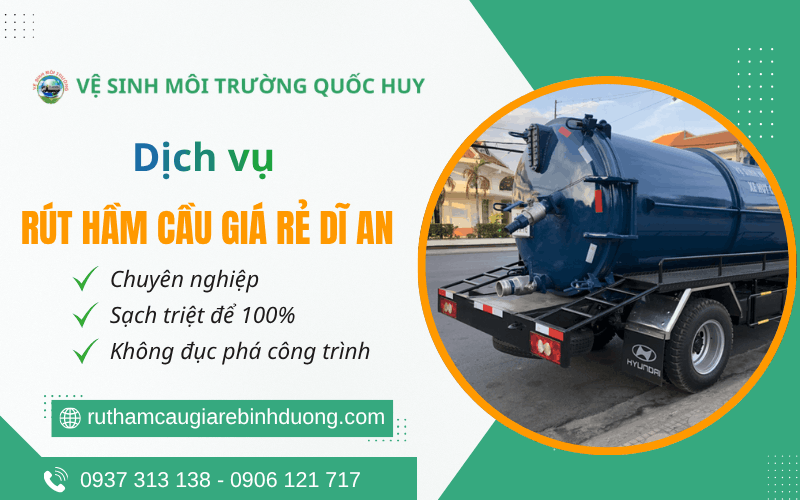 Rút hầm cầu giá rẻ Dĩ An