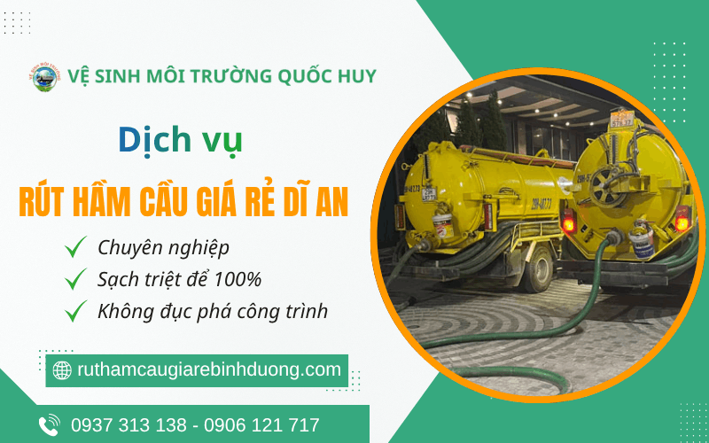 Rút hầm cầu giá rẻ Dĩ An